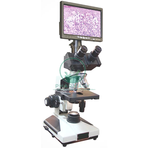 Trinocular Research Microscope With Digital Microscopy Screen Camera