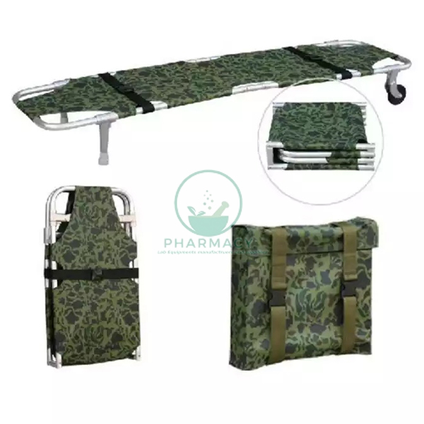 Stretcher Army 3 Fold With Two Wheels